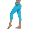 thumbnail image 2 of LMB Capri Leggings for Women Buttery Soft Polyester Fabric, Magenta, XS - L, 2 of 2
