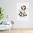 thumbnail image 3 of Lotusprinthandmade Personalized Name Beagle Gift for Dogs and Dog Lovers Watercolor style Poster 12" x 18”, 3 of 5