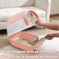 thumbnail image 2 of Caja de Arena para Gatos con Capucha, Arenero para Gato Cerrado con Pala, Orinal Inodoro Gatito, Planta de Arena Fácil de Limpiar, a Prueba de Olores, Antisalpicaduras, para Gatitos (Rosa), 2 of 9