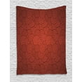 thumbnail image 1 of Red Tapestry, Swirl Lines Spirals Abstract Design with Chinese Culture Influences for New Year Celebration, Wall Hanging for Bedroom Living Room Dorm Decor, 60W X 80L Inches, Red, by Ambesonne, 1 of 2