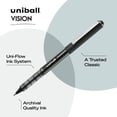 thumbnail image 3 of Bolígrafo Uni-Ball Vision Micro de 0,5 mm, color negro, paquete de 4 unidades, 3 of 8