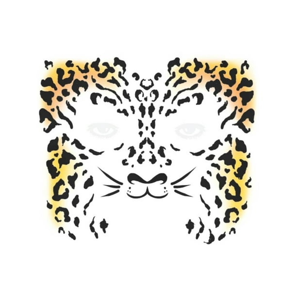Tinsley Transfers Wild Jungle Animal Cheetah Face Tattoo Costume Accessory  