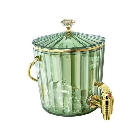 

2L Drink Dispenser Large Capacity Sealed with Spigot Beverage Bucket Iced Beverage Dispenser for Juice Beverage Iced Tea Refrigerator Green