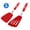 Red, variant on Jeexi Silicone Spatula Set, 2 Flexible Turners for Non-Stick Cookware, Heat Resistant Kitchen Spatulas Pack, Cooking, Frying and Flipping Utensils Non Scratch or Melting Flippers