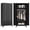 Black-Sq-71''H, variant on Polup 71" H Modern Metal Sturdy Armoire Cabinet with Shelves and Hanging Rod, Adult Bedroom Wardrobe Closet with Doors