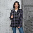 thumbnail image 6 of Winter Coats for Women Bmawag Womens Plaid Long Wool Blend Coat Shacket Jackets Long Sleeve Button Down Casual Boyfriend Flannel Shirts Gifts for Women on Clearance, 6 of 7