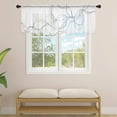 thumbnail image 2 of Modern White Sheer Curtains Valances for Windows Minimalist Abstract Ribbon A Sketch Rt Chiffon Kitchen Valances for Cafe, Rod Pocket Voile Window Treatments Curtains for Living Room Bedroom, 42"x18", 2 of 9