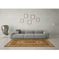 thumbnail image 3 of Ahgly Company Indoor Square Medallion Brown Traditional Area Rugs, 7' Square, 3 of 4