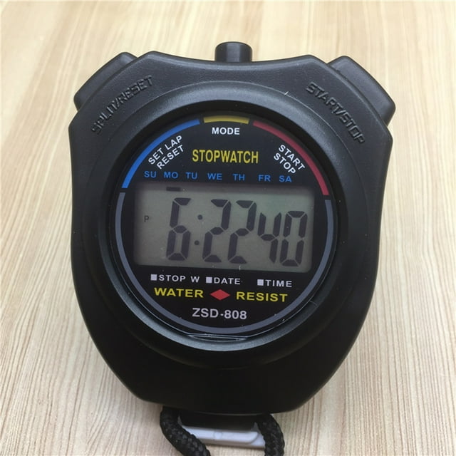 FOMIYES Temporizador Electrónico Negro Con Función Dos Vías Y Precisión De Centésima Para Actividades Deportivas