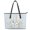 Blue Bunny Ear Floral, variant on Uourmeti Rabbit and Daisy Pattern Zippered Tote Bag, Leather Saddle Handbag with Zippered Curved Handbag for Work Dating