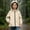 Beige, variant on Lastesso Girls Rain Jacket Lightweight Hooded Zipper Jacket Windbreaker Fall Water-Resistant Outerwear with Pockets Beige Size 5