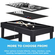 Best Choice Products 2x4ft 10-in-1 Combo Game Table Set w/ Hockey, Foosball, Pool, Shuffleboard, Ping Pong - Blue/Black