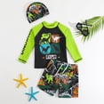 thumbnail image 2 of Gubotare Baby Boys Swimsuit Boys Rash Guard Set 2 Piece UPF 50+ Quick Dry Long Sleeve Swim Shirt and Swim Trunks for Boys 2T 3T,Green, 2 of 9
