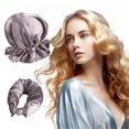 thumbnail image 1 of Heatless curling iron, silk curling band, curling iron, lazy curling iron, dark purple pink, 1 of 4
