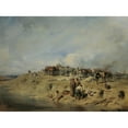 thumbnail image 2 of August von Pettenkofen 14x11 Gold Ornate Wood Frame and Double Matted Museum Art Print Titled - Biwak of Russian Soldiers (1852), 2 of 4