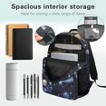 thumbnail image 3 of Jeiento Space Axolotl Kids Backpack Set for Boys Girls Water Resistant Large Capacity 17 Inch 4-Piece Backpack with Lunch Bag, Pencil Case, Bookmarks for Elementary School, 3 of 7