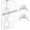 White, variant on VIVO Black Steel Wall Mount Designed for PS5 Console, 2 Controller Mounts