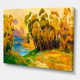 thumbnail image 3 of Designart ' Brown Trees By The Riverside During Evenign Glow ' Traditional Canvas Wall Art Print, 3 of 4