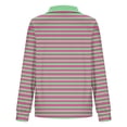 thumbnail image 4 of TKLPEHG Women's Fall Cardigan Sweaters Coats Ribbed Knit Striped Casual Lapel Jackets Long Sleeve Button Winter Trendy Outfits (Hot Pink,S), 4 of 5
