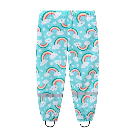 uublik Kids Pants Cute Printed Fashion Weatherproof Rain Pants 2-10 Years