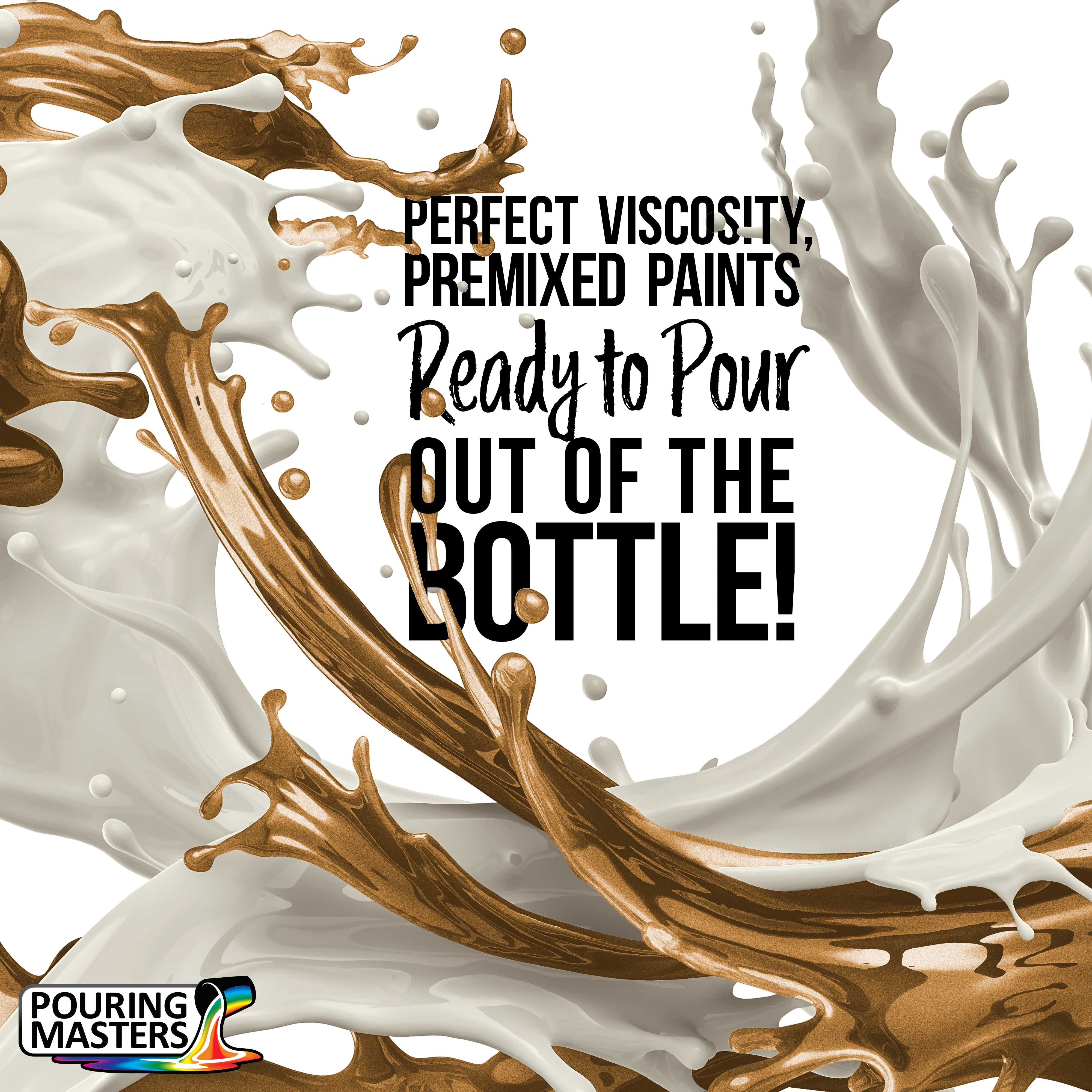Pouring Masters 24 Karat Gold Metallic Acrylic Ready to Pour Pouring Paint – Premium 32-Ounce Pre-Mixed Water-Based
