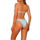 thumbnail image 3 of Conjuntos de bikini bandeau sin tirantes para mujer, 2 piezas, traje de baño sólido con lazo, trajes de baño X-Small Azul claro, 3 of 5
