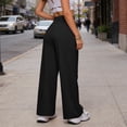 thumbnail image 5 of Juslio Womens Pants with Pockets Loose High Waist Casual Comfortable Elastic Waist Wide-Leg Pants, 5 of 5