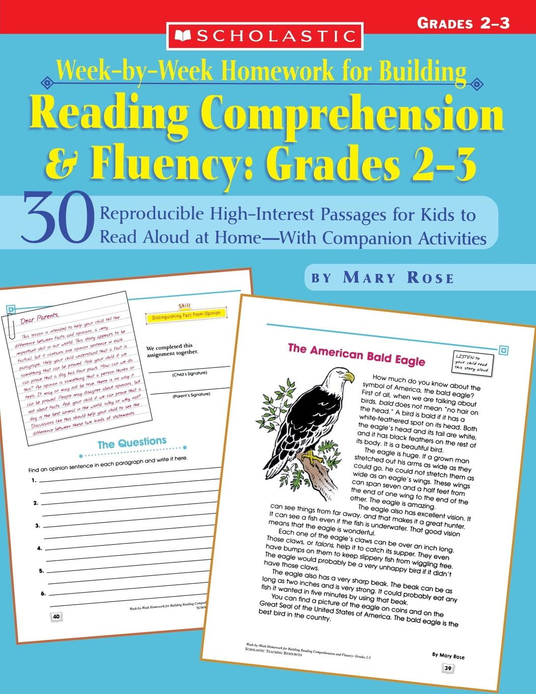 Week-by-week homework for building reading comprehension and fluency: grade 1 pdf picture