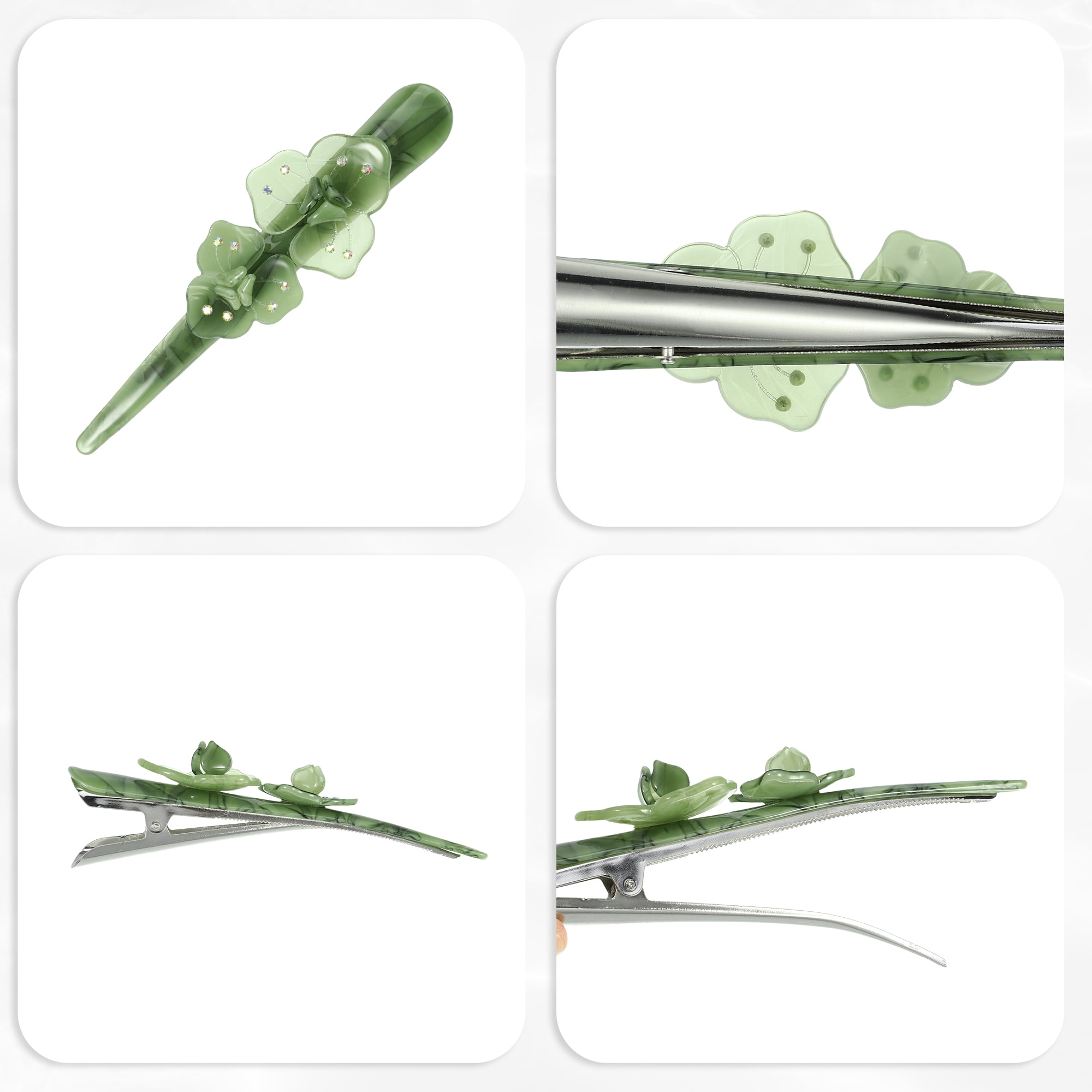 NOMADIC NOOK Women's Metal Long Duckbill Hair Clips 6 Pcs 5.31"x1.57"x1.18"