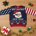 thumbnail image 7 of Funny Make Christmas Great Again Sweater - Patriotic USA Eagle Santa Pullover - Unisex Holiday Sweaters Sweater Large Multicolor, 7 of 7