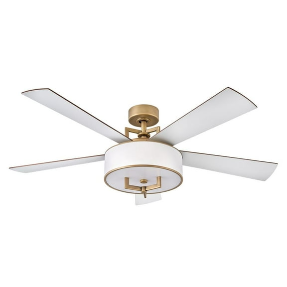 56 Inch 5 Blade Ceiling Fan With Light Kit-Heritage Brass Finish Hinkley Lighting 903056Fhb-Lid