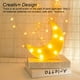 thumbnail image 3 of Yuarrent Luz de luna creciente, lámpara LED decorativa alimentada por batería, línea de arte, lámparas de iluminación encantadoras para decoraciones Iluminación navideña Mond Yuarrent HA060642-01, 3 of 6