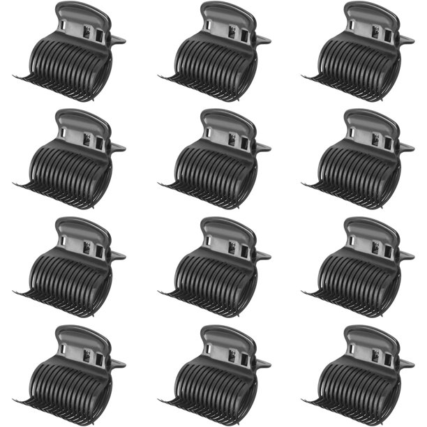 Pinzas para rizar el cabello de uso multifuncional, 12 piezas de repuesto para rulos, diseño único de garra, plástico de calidad resistente al calor para peinados de bricolaje y uso en salón,