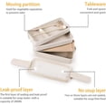 thumbnail image 2 of Kidsjoy Beige Stackable Bento Lunch Box, 3-Compartment Wheat Straw Container with Cutlery for Kids, 1-Pack | Food Storage & on-the-Go Container, 2 of 4