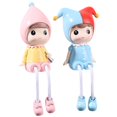 thumbnail image 1 of Coofit 2PCS Resin Ornament Creative Lovely Long Leg Tabletop Ornament Desk Decoration, 1 of 7