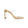 thumbnail image 2 of Schutz Ariella Acrylic Beige Square Toe Translucent Straps High Heels Sandals (light Nude, 5), 2 of 5