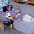 thumbnail image 3 of Wearable Oversized Blanket,Purple Unicorn Dessert Pattern Wearable Blanket Hoodie for Adults,Cozy Hooded Blankets with Super Pockets,Super Warm Fuzzy Pullover for Women & Men, 3 of 6