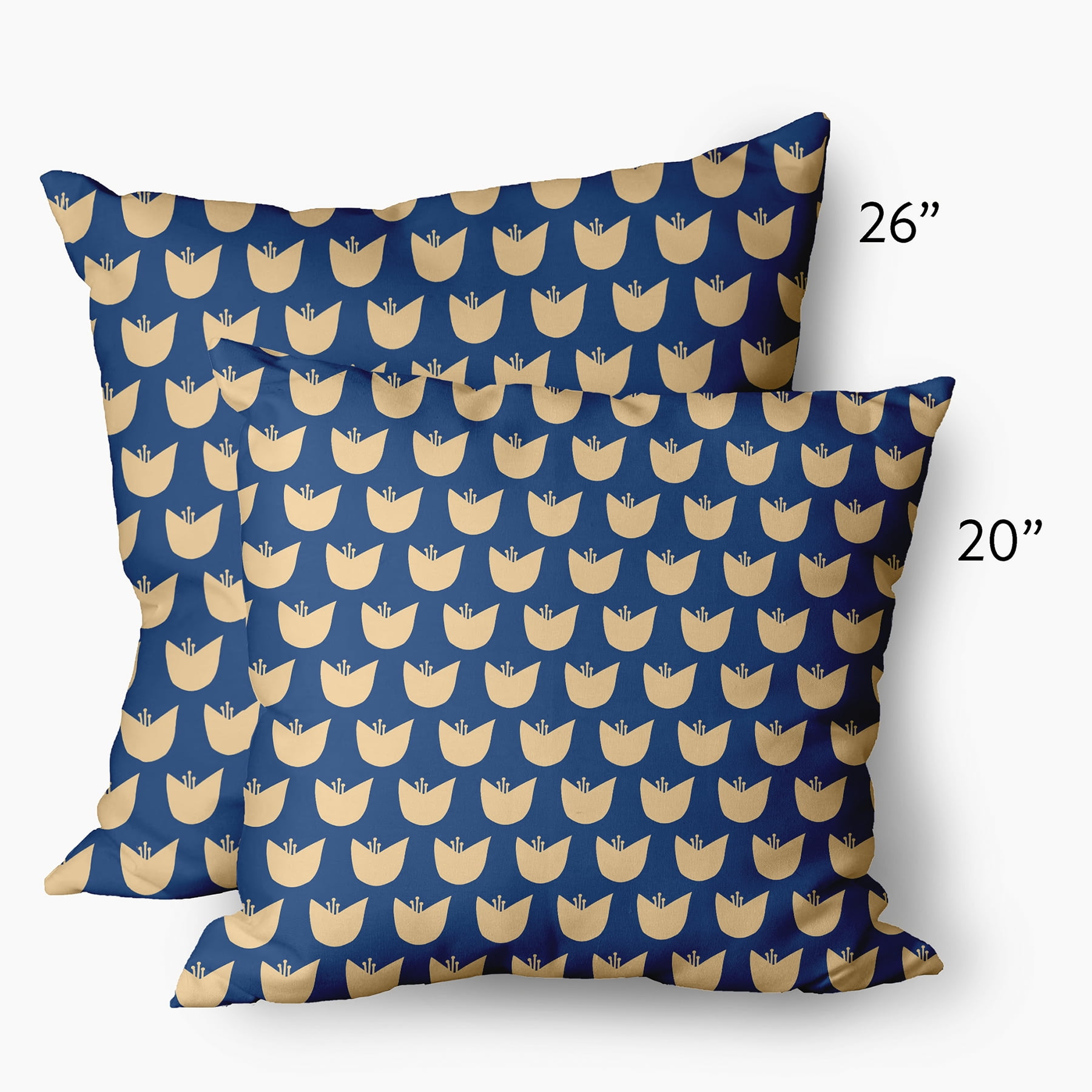 20" x 20" Simply Daisy Simple Tulip Design Decorative Throw Pillow