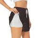 thumbnail image 1 of Balery Red and white polka dots Pantalones cortos deportivos para mujer con forro y dos bolsillos, elásticos, para entrenamiento, gimnasio, yoga-Medium, 1 of 7