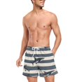 thumbnail image 3 of FORMRS Mens Swim Trunks Mesh Liner Quick Dry Casual Beach Board Shorts with Pockets, Sizes S-2XL, Dark Sharks, 3 of 9