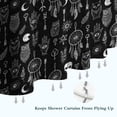thumbnail image 6 of Black White Gothic Dreamcatcher Owl Skull Pattern Shower Curtain 72"x72" ,Bathroom Decorative Shower Curtains Set with 12 Hooks,Modern Waterproof Washable Shower Curtain, 6 of 6