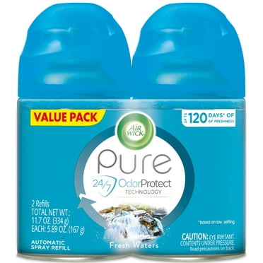 Air Wick Freshmatic 2 Refills Automatic Spray, Fresh Waters, (2X6.17oz), Air Freshener