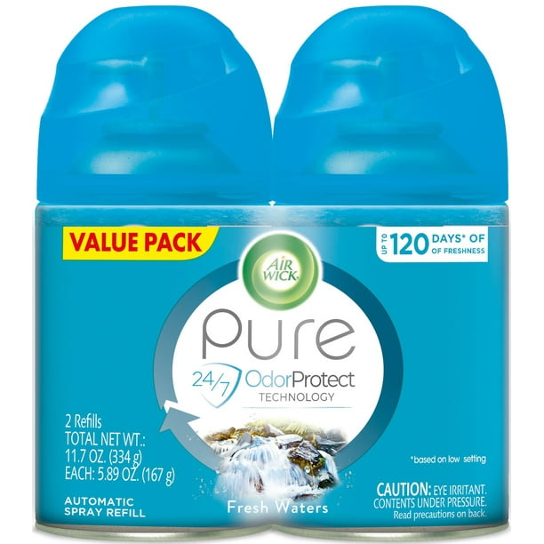 Air Wick Pure Automatic Air Freshener Spray Refill, Fresh Waters, 11.78