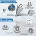 thumbnail image 3 of Fishing Weights Assortment 75pcs Include Pyramid Sinkers Disc Split Shot Bullet Sinkers Saltwater Casting Surf Fishing Catfishing Weights Sinkers Kit with Tackle Box$$Sport & Recreation Other, 3 of 7