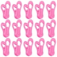 thumbnail image 1 of Miangastore 25 Pcs Plastic Towel Clips Bright Color Multi-purpose Windproof Clothespin Clothes Drying Hanger for Clothesline Utility (Pink), 1 of 8