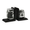 Set of 2 Antique Style Camera Box Decorative Storage Bookends