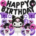 thumbnail image 2 of Kuromi-Conjunto de globos de aluminio de feliz cumpleaños, suministros de Anime Sanrio para niños, accesorios para fiestas, Festival de vacaciones, decoración del hogar, 2 of 4