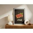 thumbnail image 2 of Grilled Steak Poster Flat Illustration Bold Title Food Art Print Kitchen Decor Steakhouse Decor Butcher Shop Print Restaurant Wall Art Meat - Poster Unframed, 2 of 3