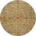 thumbnail image 1 of Ahgly Company Machine Washable Indoor Round Traditional Gold Area Rugs, 4' Round, 1 of 7