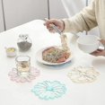 thumbnail image 5 of Posavasos de silicona con flores para bebidas, posavasos con aislamiento térmico, lavables y multiusos, lindos posavasos para bebidas, 5 of 5